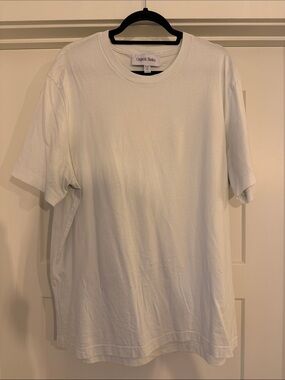 Organic Basics White Short Sleeve Crew T-Shirt